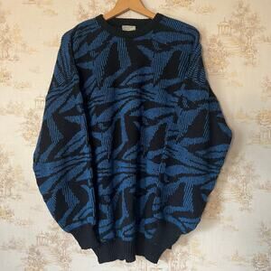 Vintage Oakton Ltd Geometric Sweater | Made in Italy | Size XLT